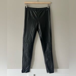 Adidas SLVR Faux Leather Leggings Black Size Small